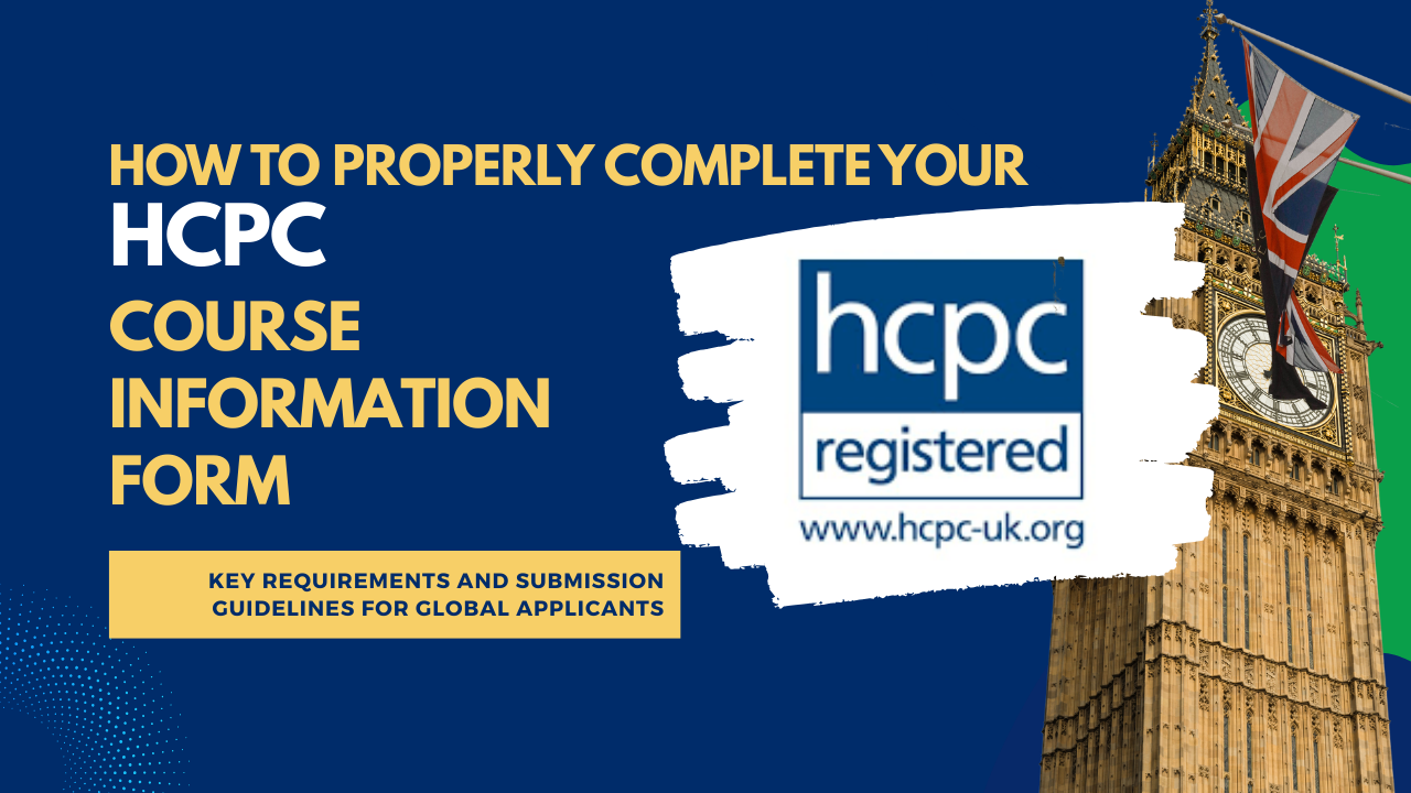 HCPC Course Information Form A Comprehensive Guide for International Applicants www.physiomates.com.au