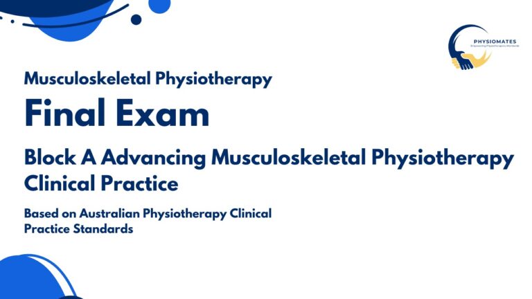 Block A: Advancing MSK Mentoring Program EXAM